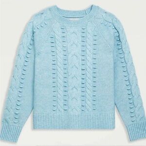 LOFT Sky Blue Cable Knit Sweater